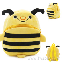 Eco-friendly plush school animal cartoon preschool backpack